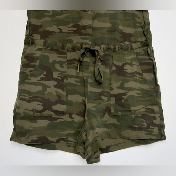 Sanctuary Hazel Shorts Romper Mother Nature Camo Drawstring Women’s Medium EUC - Picture 5 of 9